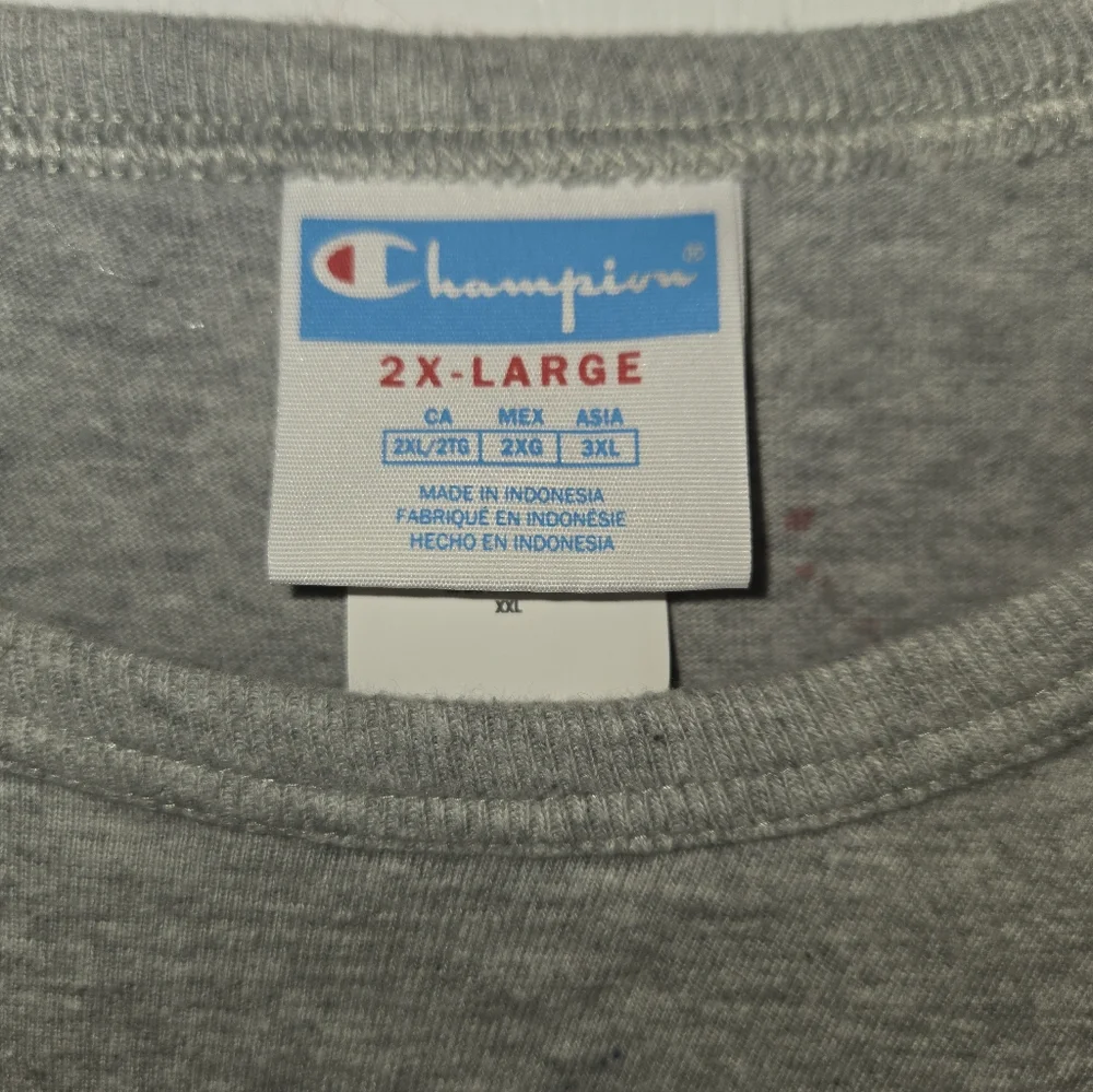 Champion Men's Gray and Light Blue Logo Tees 2XL (Lot Of 4) - Picture 5 of 10